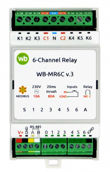 Новый модуль реле Wirenboard WB-MR6C v.3 для умного дома и для электрики без умного дома