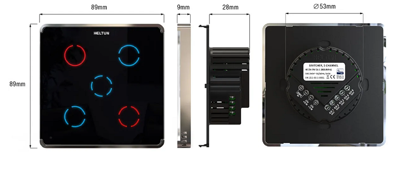 Панель Z-Wave Heltun Touch Panel Switch
